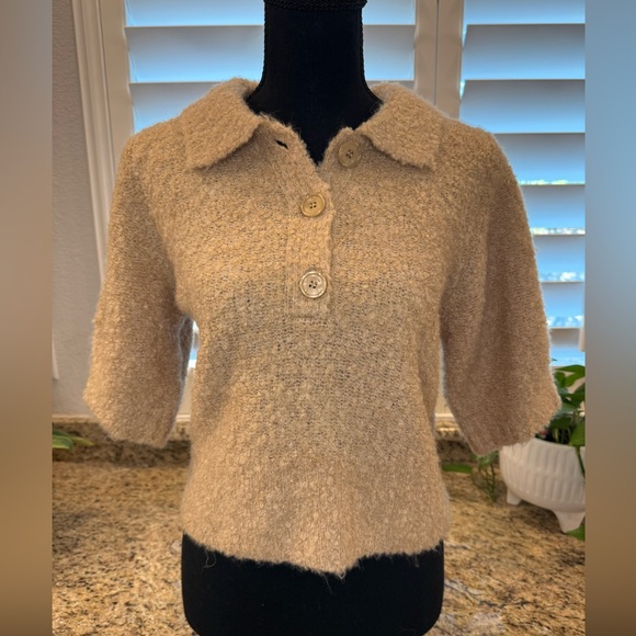 NWT Vero Moda Cozy Textured Knit Polo Sweater – Size M - Picture 3 of 5